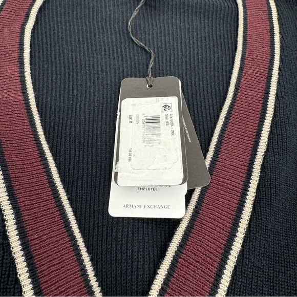 Armani Exchange Cardigan Men’s M Blue V-Neck Button Up Cotton/wool Blend $170 - Picture 7 of 16